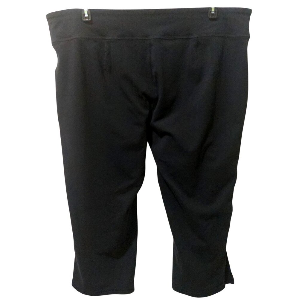 Eileen Fisher Women's Black Organic Cotton Ankle Slit Crop Pants Large - Picture 2 of 8